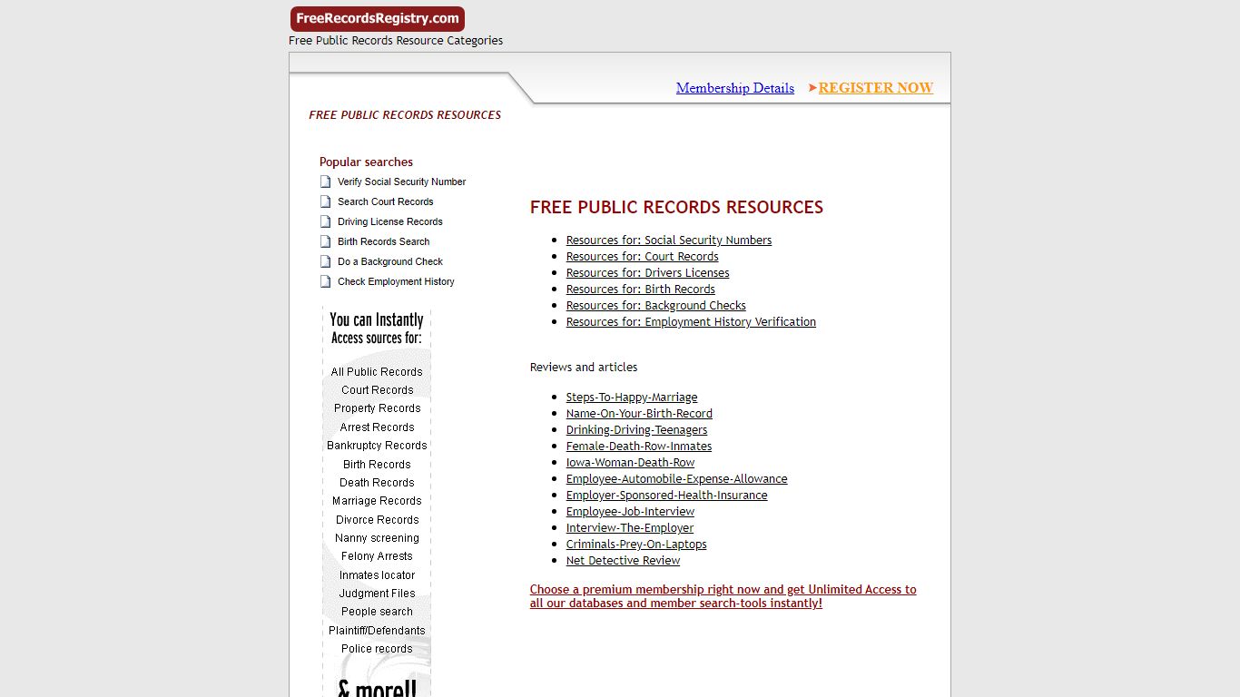 Free Public Records Resources